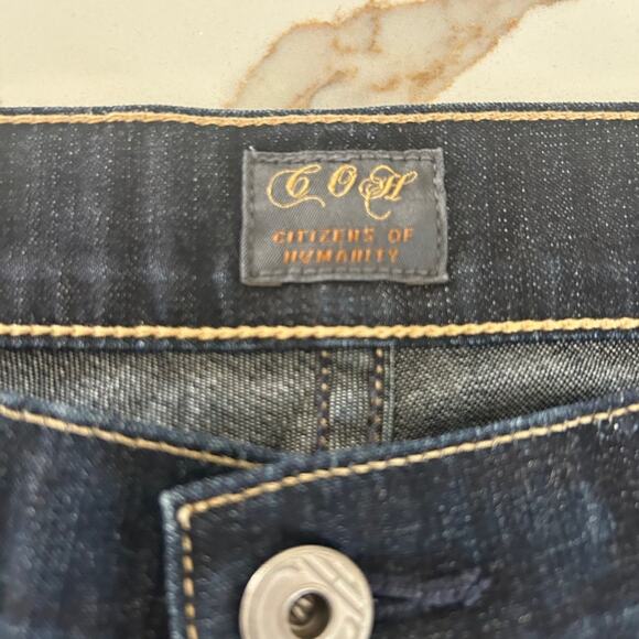 Citizens of Humanity COH Ava SZ26 Low Rise Jeans Straight Leg Dark Wash - Picture 6 of 11